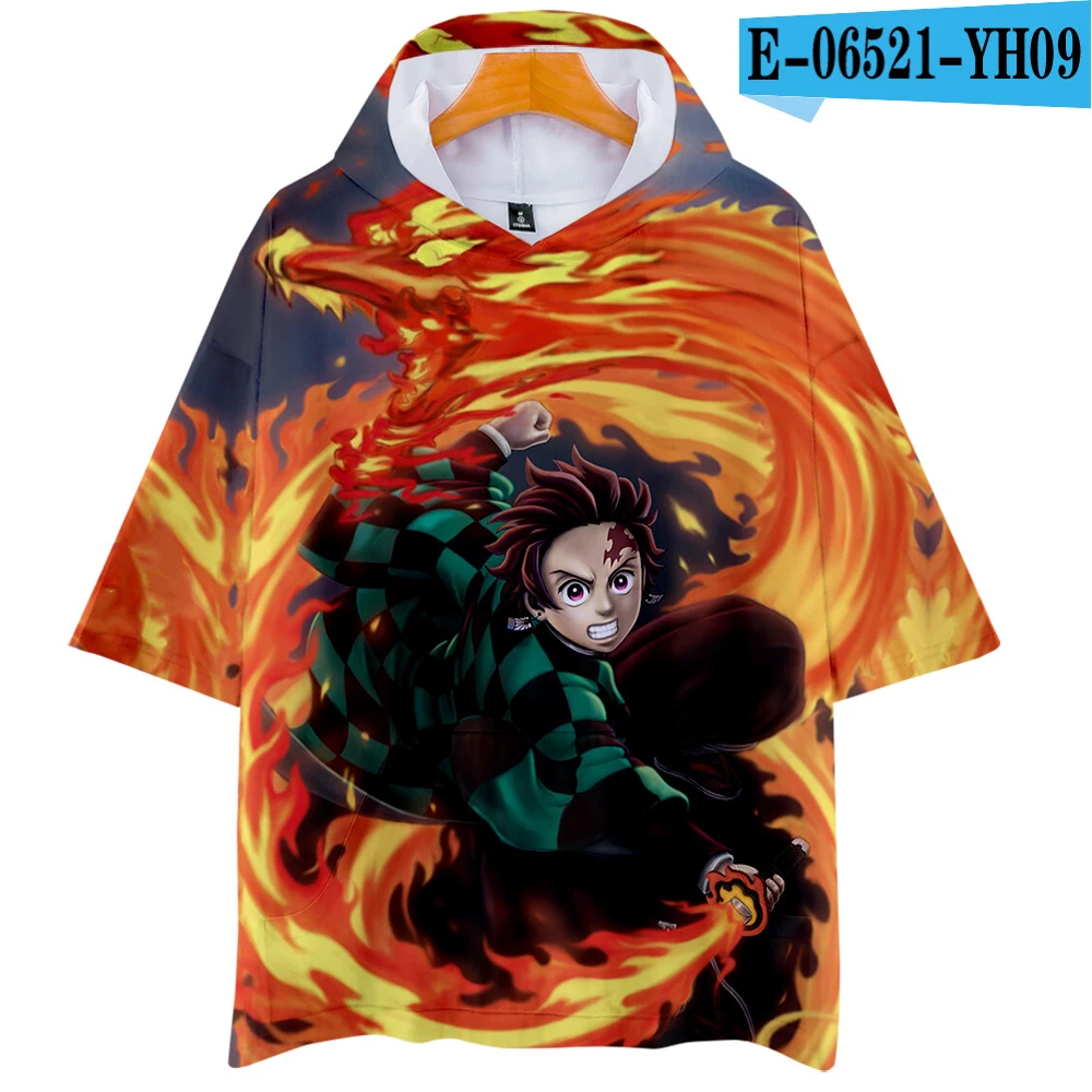 Толстовка с капюшоном «Demon Slayer», «Kimetsu no Yaiba», футболка «Animec cos», лидер продаж, с короткими рукавами, унисекс, для пары, для родителей и детей, косплей - Цвет: 12