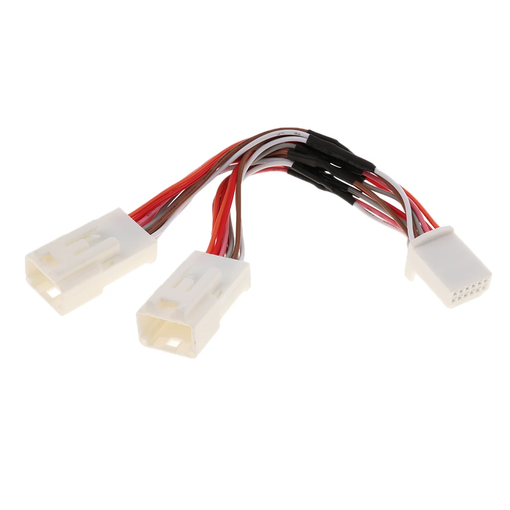 Y Cable Splitter Small 6+6Pin Plug CD Changer For Toyota Lexus