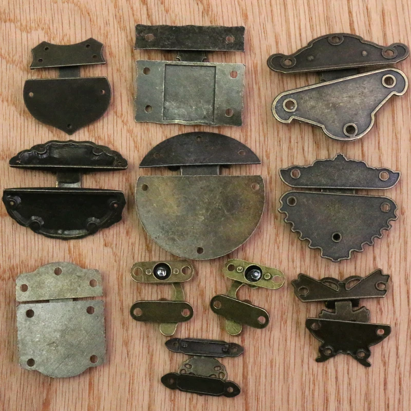 Jewelry Box Hasps Decorative Latches Furniture Hardware Jewelry Box Antique Bronze Latch Hook Hasp