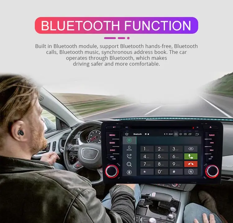 Sale Besina 2 Din Car Radio Android 9.0 Car DVD Player For AUDI A3 S3 2002-2011 GPS Navi Steering Wheel Multimedia Auto Audio Canbus Video Stereo WIFI 4G RAM 64G ROM 9