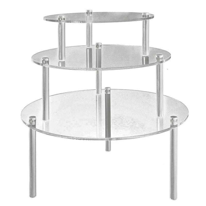 Torre Base Para Cupcakes Postres Premium 3 Niveles Color Amarillo