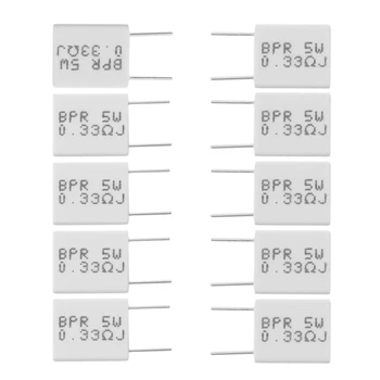 

10 pcs 0.33R 5 W 5% Cement Resistor 0.33R 0.33Ohm Non-Inductive Resistor BPR56 Q6PA