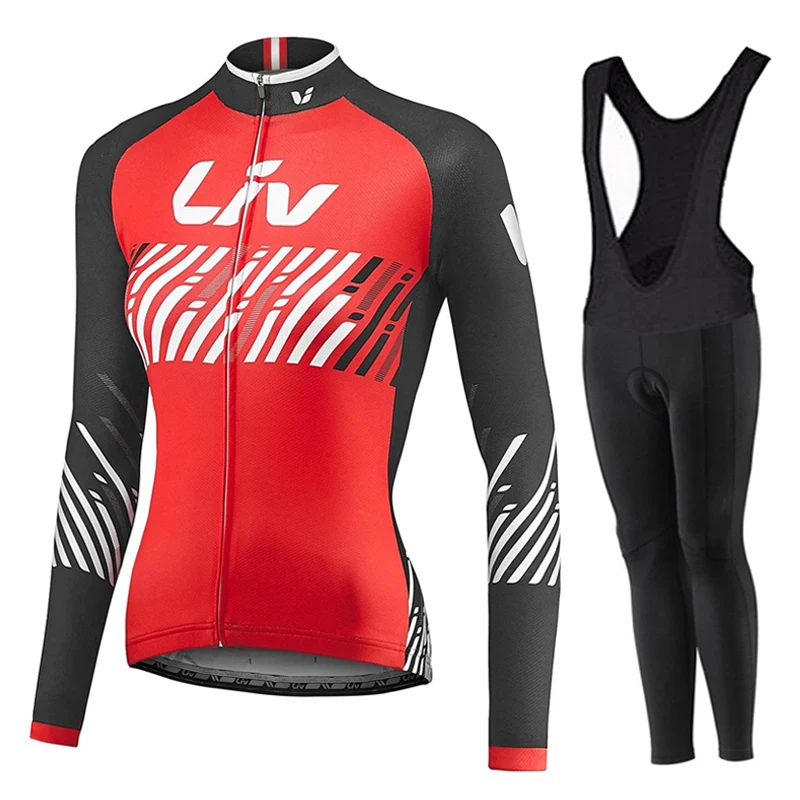 LIV 2020 Pro team для женщин Велоспорт Джерси с длинными рукавами Дышащая MTB велосипед