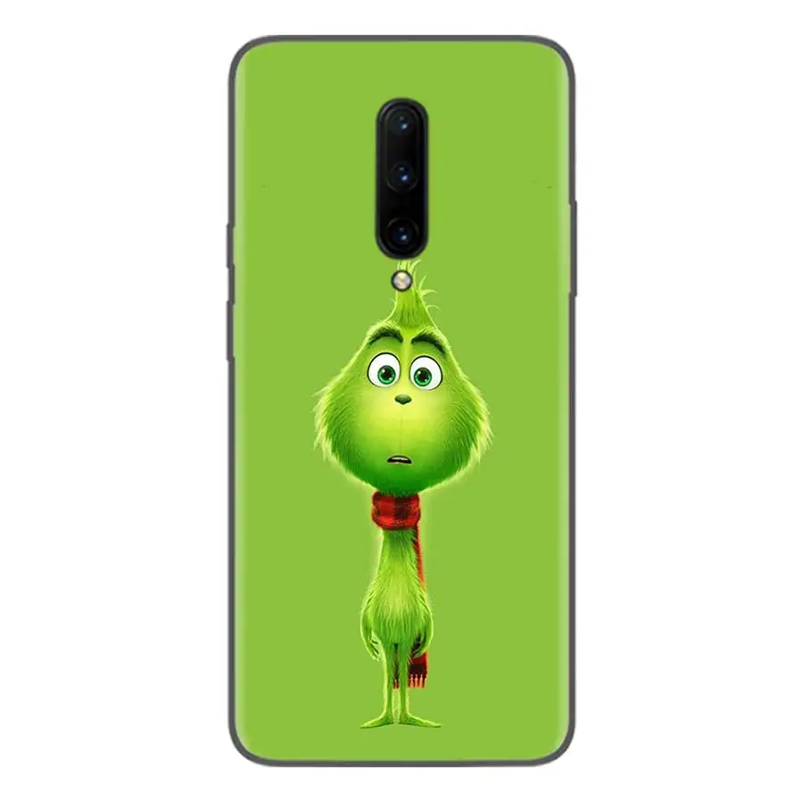 Green Grinch Christmas Black Coque Phone Case For Oneplus 1 7 Pro 6 6T 5 5T 4
