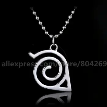 

Hot Selling Anime Peripheral Jewelry Naruto Simple Ninja Logo Necklace Wholesale Naruto Accessories Necklace For Gifts