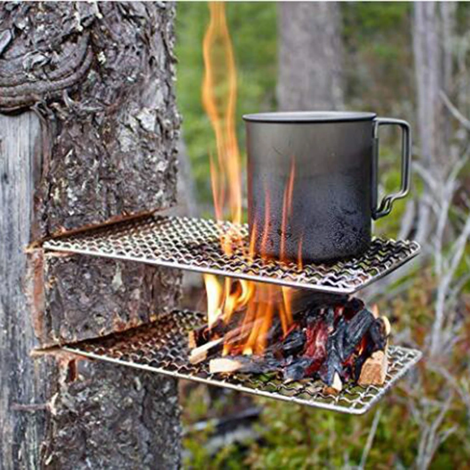 Barbecue en acier inoxydable portable pour le camping, barbecue barbecue barbecue en acier
