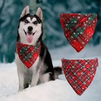 

Christmas Cat dog bandana Bibs Scarf Collar Pet Neckerchief Scarf Waterproof Saliva Towel for Medium Large Dog Accessories Z918