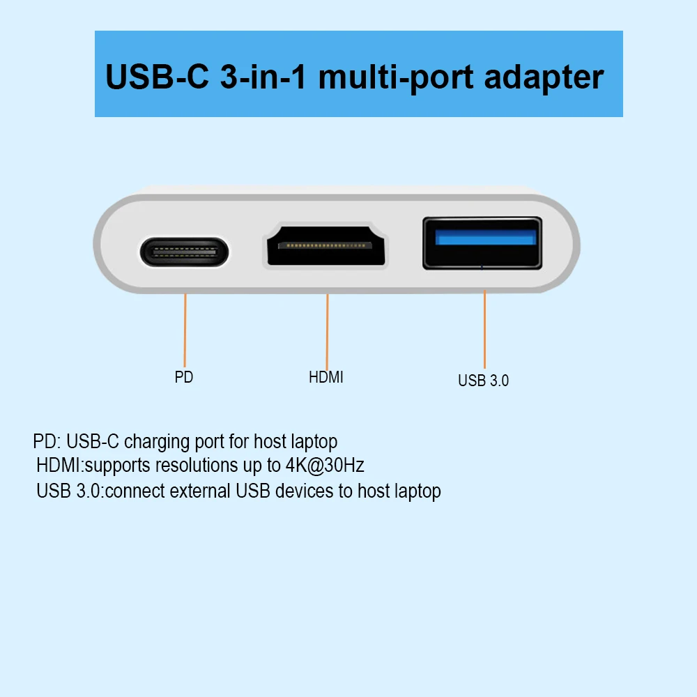 Адаптер USB 3. 0 Type C раньше HDMI для Apple Macbook macbook pro (с 3 портами Thunderbolt)|hdmi adapter|to hdmihdmi to hdmi