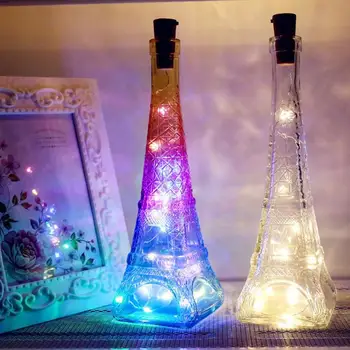 

1/2M LED Wine Bottle Fairy String Light Cork Shaped Copper and Plastic Ropes Multicolor Light for Christmas Holiday Party Decor