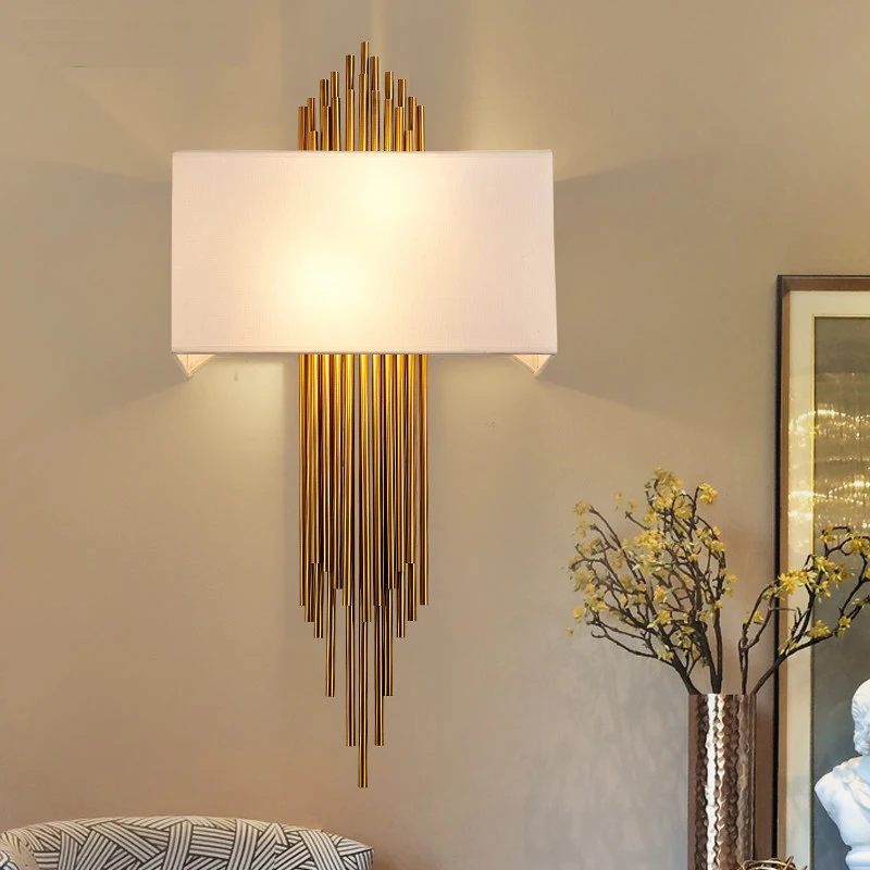 Modern Brief Nordic Wall Lamp 220V E14 LED Bulb Metal Wandlamp for Bedroom Dining Room Foyer Study Luxury Loft Decor Wall Lights