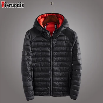 

Men Casual Plus Size 3XL Jackets Hooded Parka Ultralight Mens Cotton Down Jackets men Autumn Winter Warm Portable Package Coat