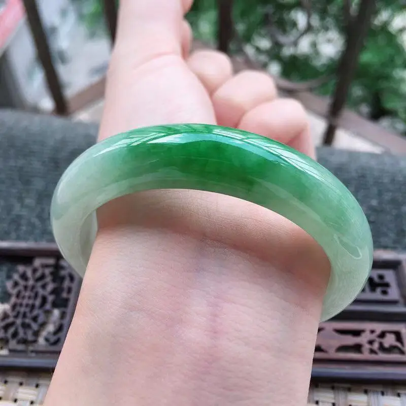 Zheru ювелирные изделия из натурального Мьянмы jadeite A класс 54 мм 62 зеленый