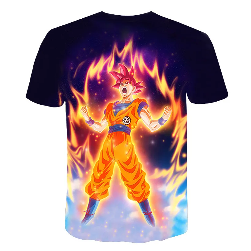 Манга dragon ball z Super Saiyan Son Goku, аниме, летняя 3D печать, новинка, модные футболки, топы для мужчин/мальчиков, мультяшная Повседневная футболка