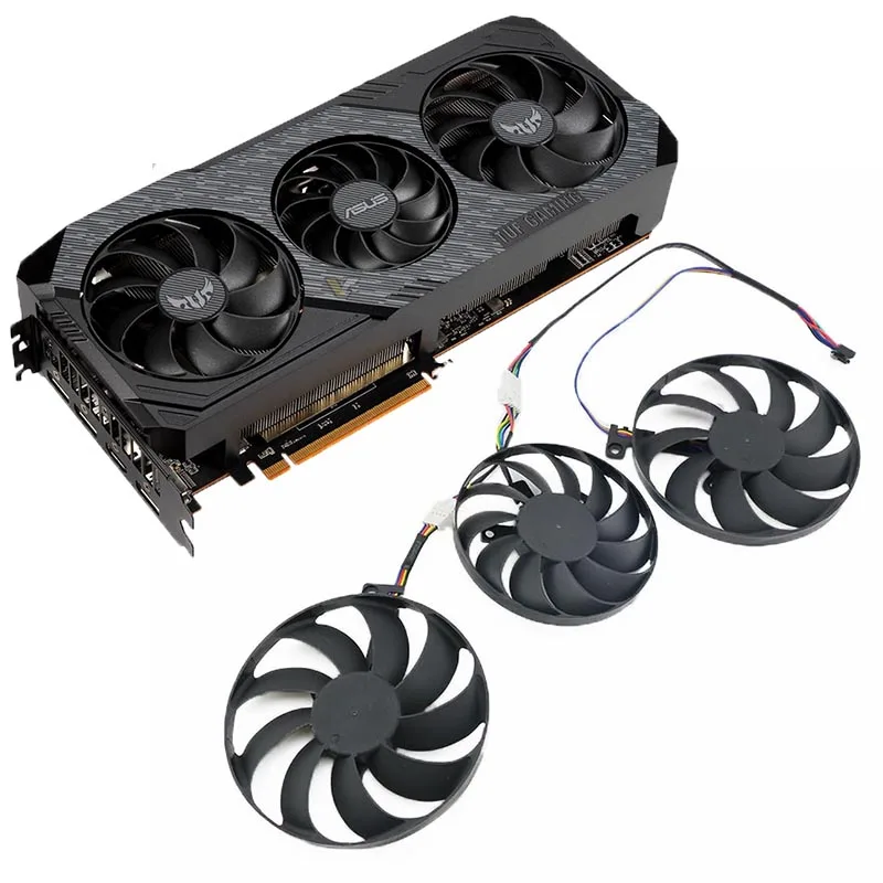 Вентилятор для видеокарты ASUS TUF Gaming X3 Radeon RX 5700 O8G EVO Охлаждающие вентиляторы 87 мм