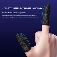 2 sztuk kontroler do gier na telefon komórkowy Finger Sleeve zestawy Anti-Sweat wielokrotnego użytku Sweatproof oddychająca pełna naciśnij ekran zestaw na palce dla PUBG 4
