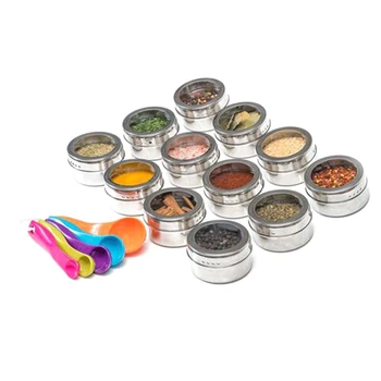 

17Pcs netic Spice Jars Container Set with Labels Stickers Pen Seasoning Bottle Pepper Storage Favor of Elefants