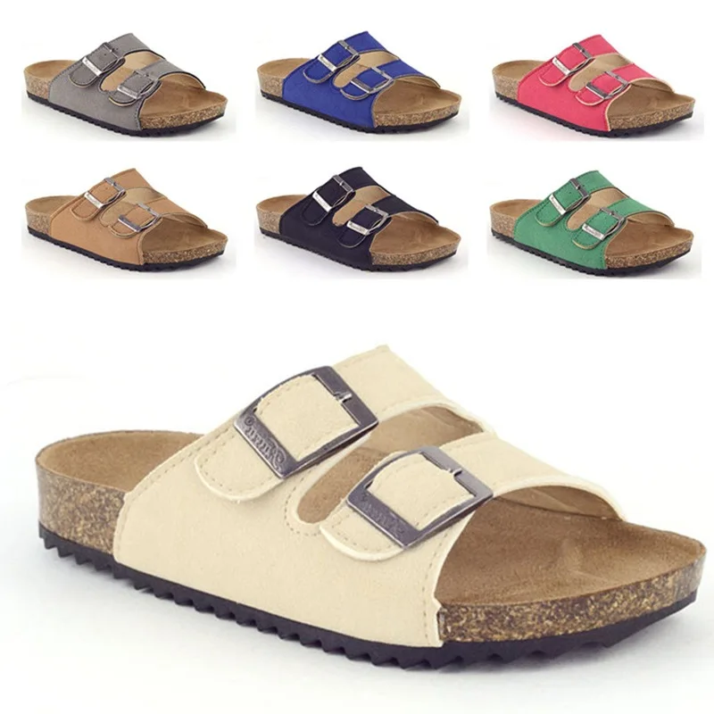 ULKNN Children Cork Slippers Fashion Summer Sandals Kids Shoes Slip On Child Boys Girls Sandals