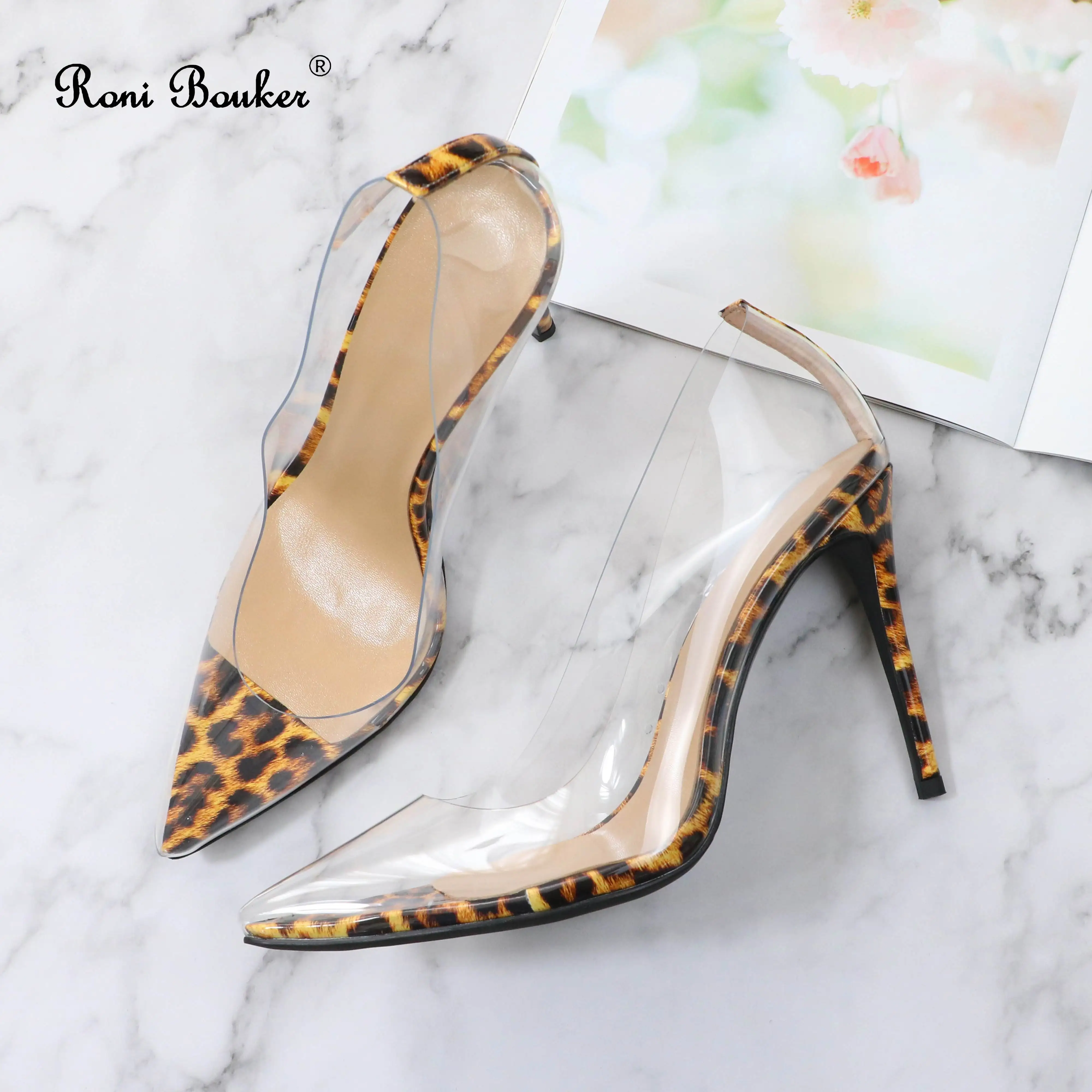 

Roni Bouker Fashion Sexy Women High Heel Shoes Woman Clear Heels Snakeskin Pumps Lady Leopard Party Shoe Wedding Shoes Dropship