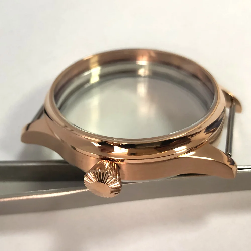44mmRoseGold часы Чехол подходит приблизительный срок поставки: 6498 6497ST3600Hand заводом 316L Нержавеющая сталь, мужские часы Внутренний диаметр 39,4 мм