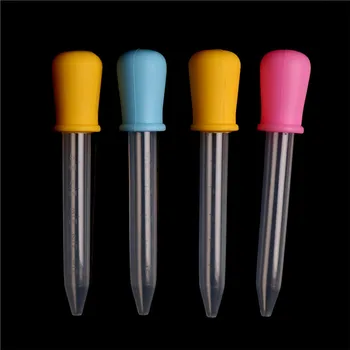 

2Pcs Silicone Pipette Liquid Dropper Plastic Baby Feeding Medicine Dropper Spoon Burette Infant Utensils 5ML
