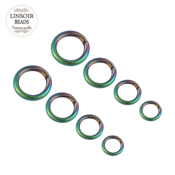 

Wholesale 100pcs/lot Stainless Steel Rainbow Color Opened Jumping Rings Split Ring DIY Necklace Jewelry Findings Accessiories