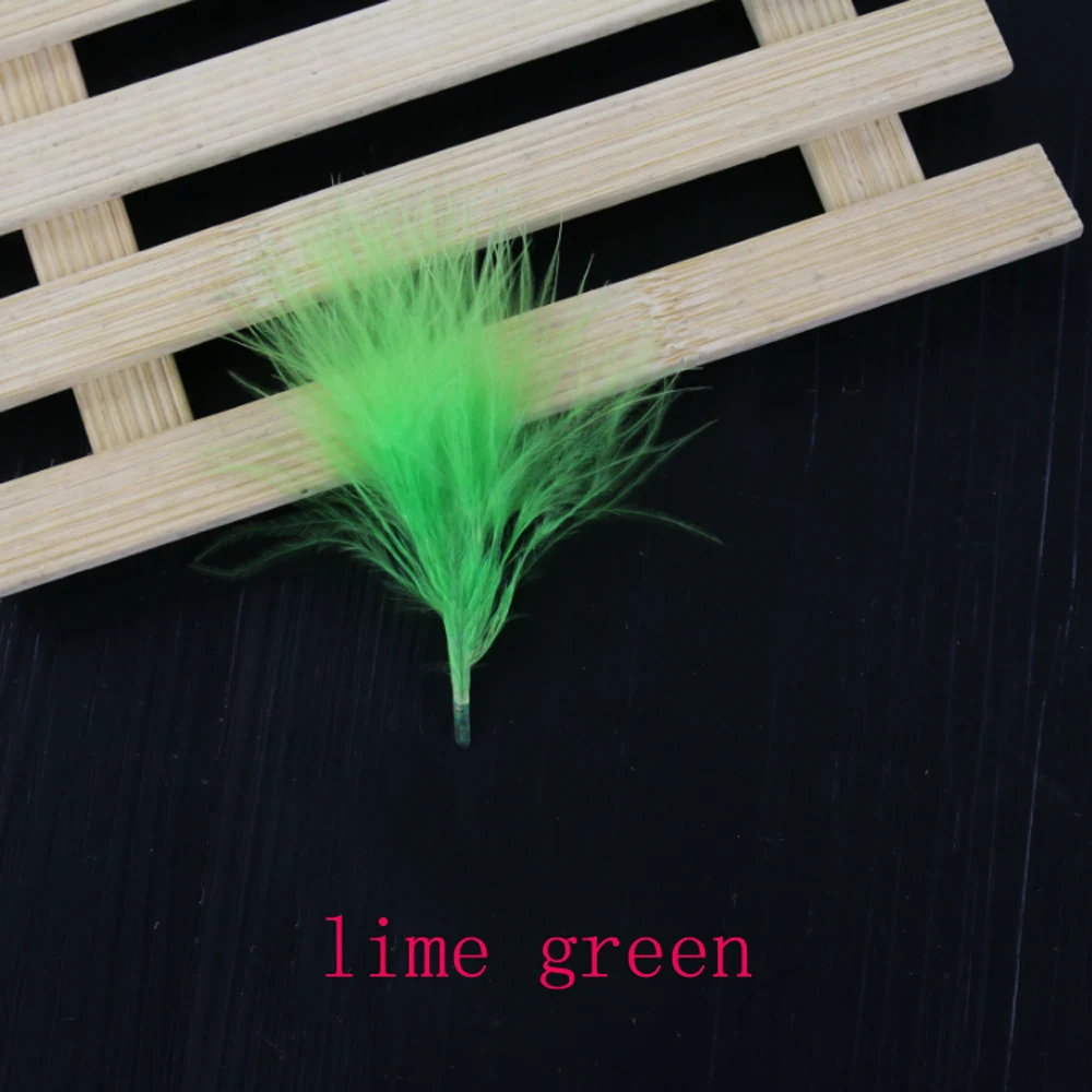 50Pcs/Lot! 6-10CM Multicolor BLOOD QUILL TURKEY MARABOU FEATHERS,Loose  Plumas Decorativas,Fly Tying Materials