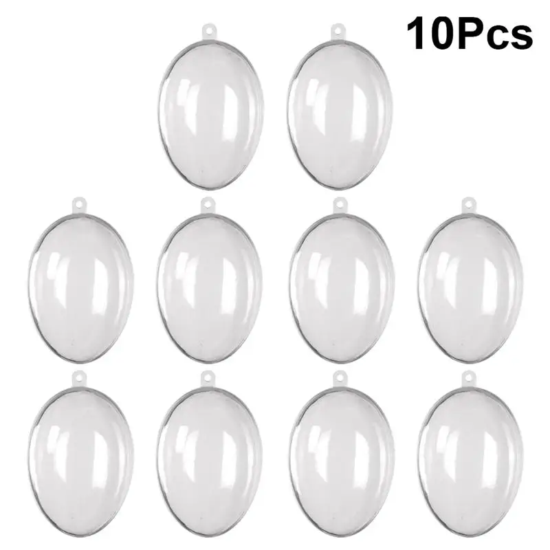 10Pcs Creative And Funny Easter Egg Box Transparent Decorated Party Supply Hanging Eggs packing box | Дом и сад