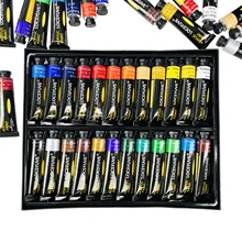 

Acrylic Paint Set 24 Color Painting Supplies For Canvas, Wood, Ceramic, Fabric Acrylic Paints For Beginners Artists