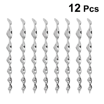 

12pcs Bird Repeller Rotating Rods Agricultural Reflective Twisting Repellent Rods Scare Bird Rods