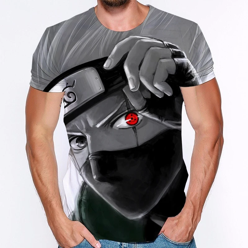 Camisas Летний стиль Kakashi Hatake 3d футболки для женщин/мужчин аниме Наруто мужские