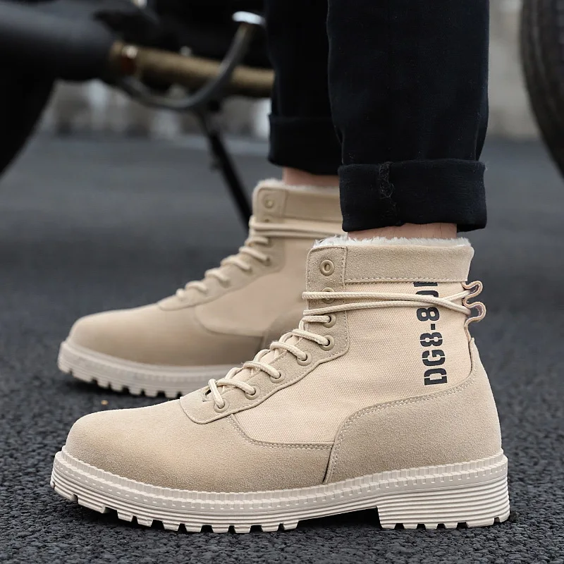 

2019 Winter New Style Martin Boots Men's England High Shoes Trendy Shoes Workwear Combat Boots Leather Boot Versitile Fashion