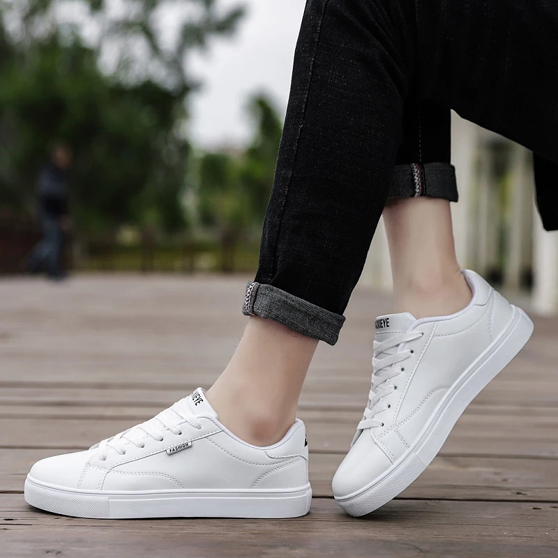 白靴男性革スニーカーカジュアル安い靴春滑走路加硫靴男のsneakers446 メンズカジュアルシューズ Aliexpress