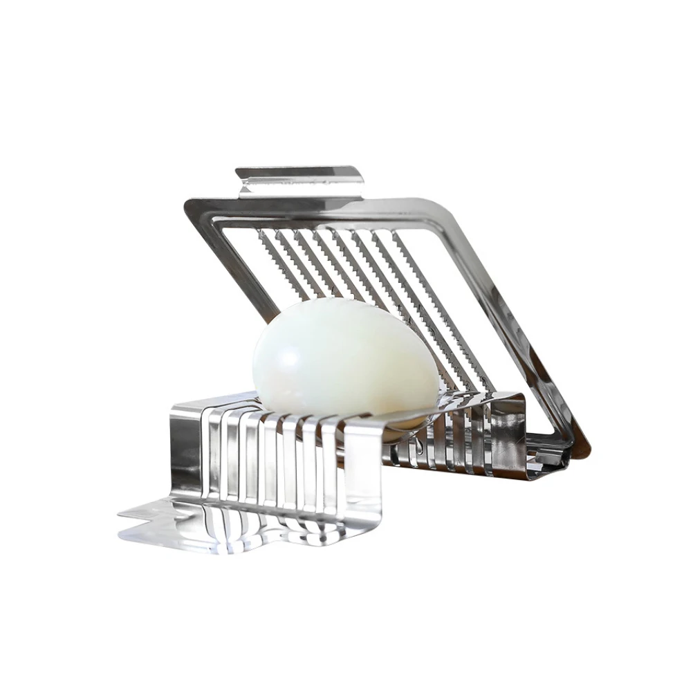 

Stainless Steel Egg Cutter Multifunctional Fruit Slicer Kitchen Supplies For Eggs Salted Eggs Strawberries Bananas Etc