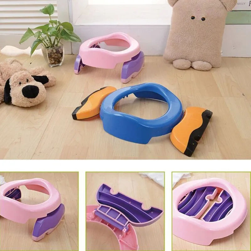 Assento de Vaso Bebê Viagem Potty Seat In1 Portátil Sanitário Plástico Crianças Assistente Confortável Multifuncional Ambientalmente Fezes 2 5 assento de vaso sanitário plástico crianças assistente