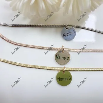 

Fashion New Stainless Steel Custom 3 Name Necklace 3 Color Gold Silver Rose Gold Jewelry