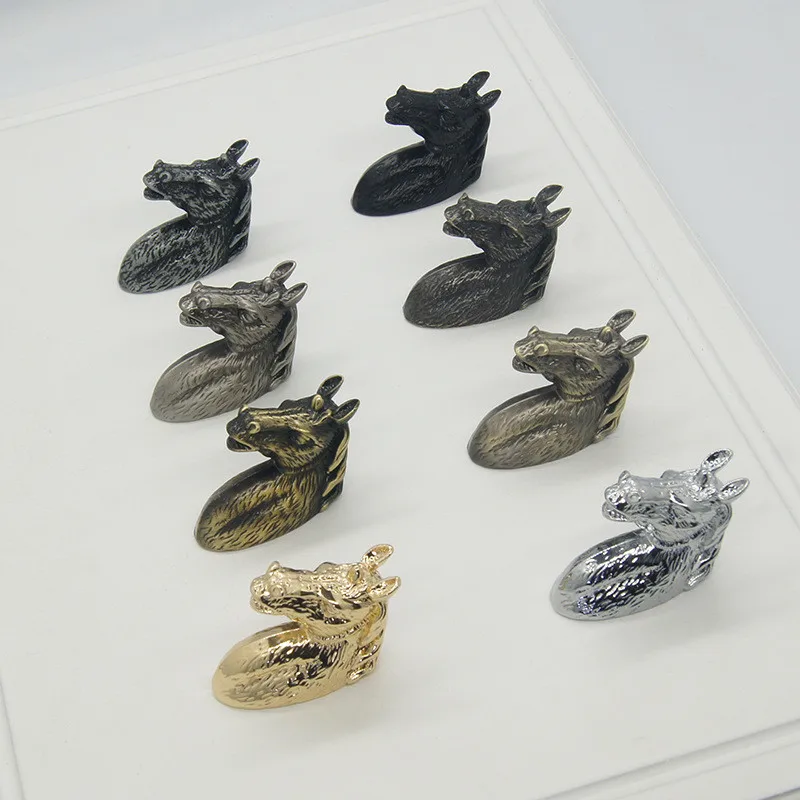 Zinc Alloy Cabinet Knobs Door Pull Handles Horse Head Deer Cupboard Drawer Wardrobe Furniture Handle Kids Kitchen Home Decor door handles,cabinet handles