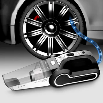 

Multifunction Car Vacuum Cleaner 4-in-1 Portable Handheld Tire Inflator Pump LED Light Pressure Wet and Dry Use Vacuum For Home
