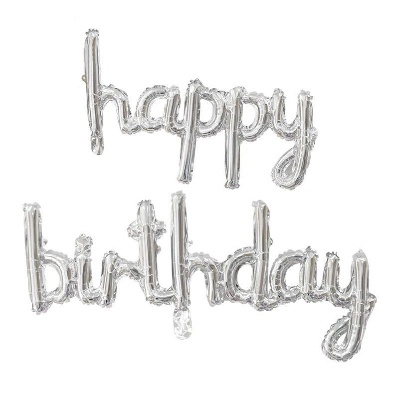 Nouveau Joyeux Anniversaire Lettres Jointes Ballons Rose Or Bleu Rose Alphabets Fete D Anniversaire Decoration Banniere Bebe Douche Globos Aliexpress
