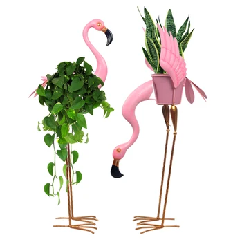 

New Nordic Flamingos, Wrought Iron, A Hollow Interior Living Room Balcony High Shelf Money Plant Flower Pot