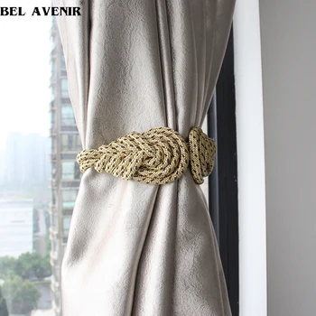 

BEL AVENIR 1PCS Hand-woven Curtain Tieback Decoration Modern Style Curtain Accessories Sewing Chinese Know Buckle Rope