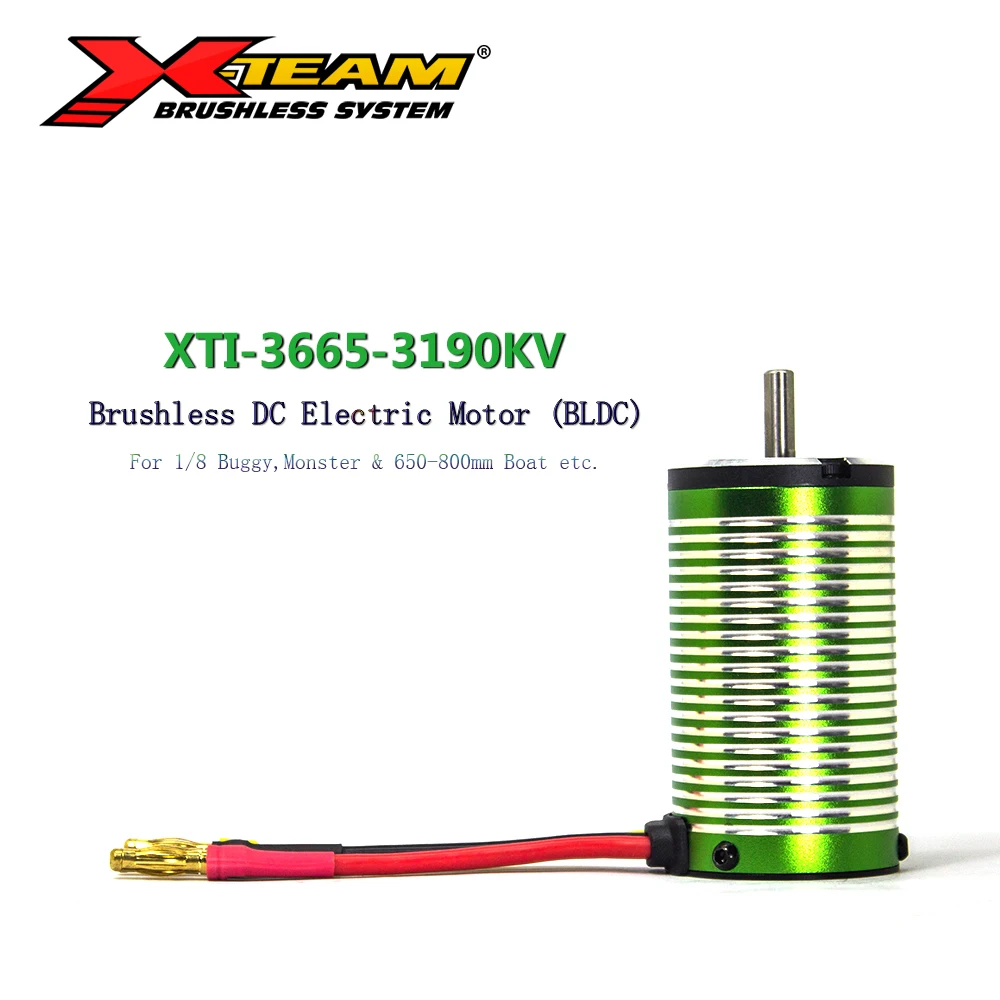 X-TEAM бесщеточный мотор 3665 3190KV BLDC электромотор для 1/8 RC автомобиль BuggyMonster 650-800 мм