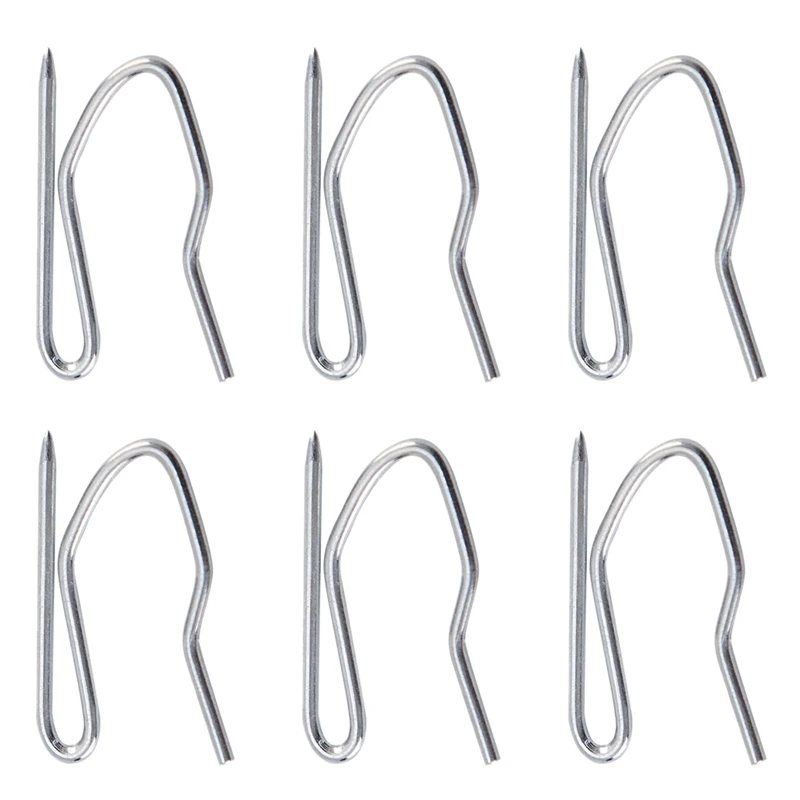 

100 Pack Metal Curtain Hooks Drapery Hook Pins with Clear Box for Window Curtain, Door Curtain and Shower Curtain