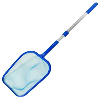 

Lengthen Leaf Skimmer Cleaning Mesh Net Telescopic Pole for Swimming Pool Spa Hot Tub Reachable 120Cm