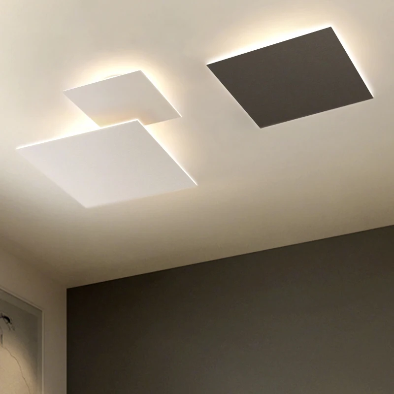 Plafoniere moderne a LED per sala studio camera da letto apparecchio da interno quadrato minimalista lampada da soffitto apparecchio decorativo per la casa