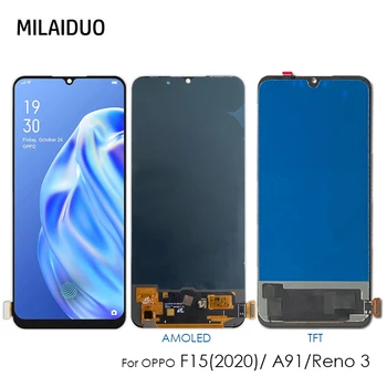 

AMOLED / TFT For OPPO F15 2020 CPH2001 / A91 PCPM00 CPH2021 LCD Display Touch Screen Digitizer Assembly For Reno 3 LCD Parts