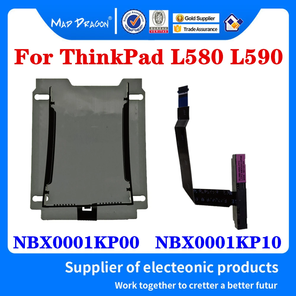 

Новый оригинальный NBX0001KP00 NBX0001KP10 для Lenovo Thinkpad L580 L590 EL580 Sata Ssd Hdd Caddy кронштейн и кабельный стикер