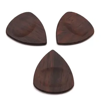 

2 Pcs Guitar Bass Wood Picks Paddles Pick Shrapnel DIY Necklace Pendant Gift R9CE