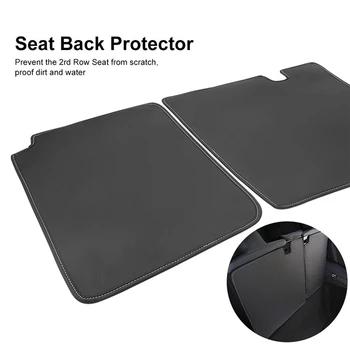 

Car Rear Seat Back Cushion Seat Back Protector Cover Anti-Kick Mats for Tesla Model 3 2017-2020