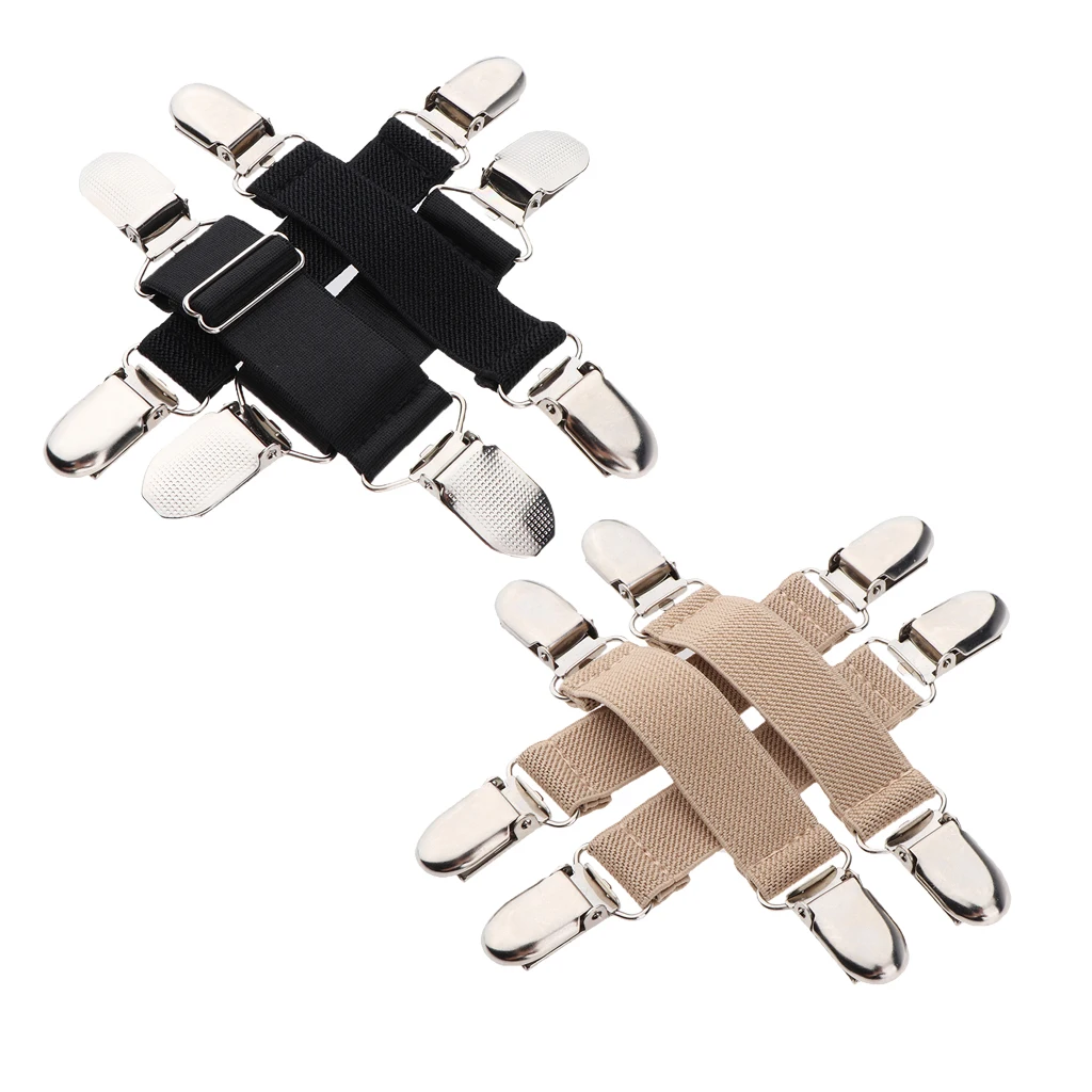 4Pcs Kids Skiing Gloves Non-Slip Straps Versatile Elastic Glove Mitten Clip Tight Grip Sweater Clips Blouse Clasp Linking Straps 5