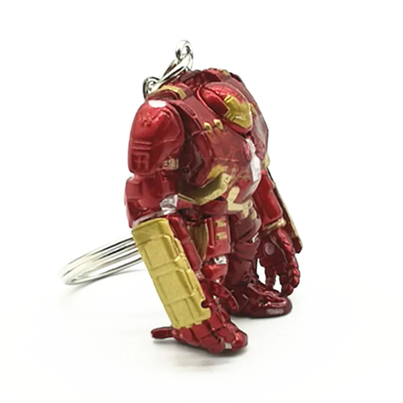 10pcs/lot Marvel Movie The Avengers 2 Anti-Hulk Armor Model Keychain Personalized PVC Robot Keychain Creative Gift Pendant